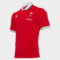 Camisola Galesa Rugby Classic Equipamento Primeiro 2020-2021 Manga Curta
